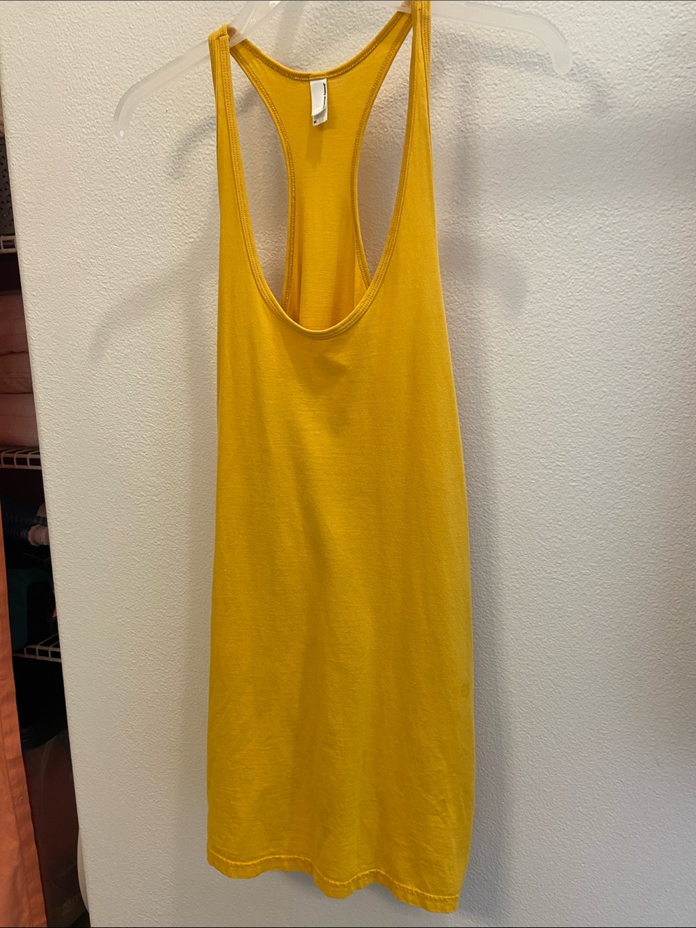 American Apparel Mustard Racerback Mini Dress
